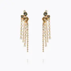 Amy Earrings Black Golden Combo