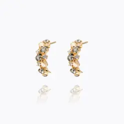 Gabriella Earrings Black Golden Combo