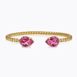 Mini Drop Bracelet Dark Rose – rosakristallarmband