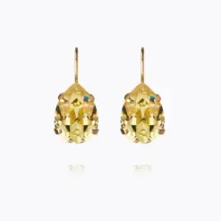 Mini Drop Clasp Earrings Dark Jonquil