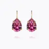 Mini Drop Clasp Earrings Dark Rose
