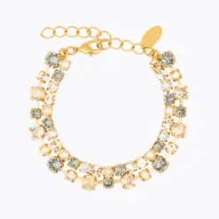 Mini Pomona Bracelet / Black Golden Combo Gold
