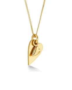 Edblad Heart to Heart Necklace Gold — två sammanknutna hjärtan i guldplätering