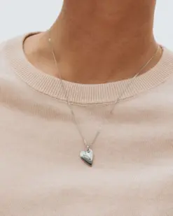 Edblad Heart to Heart Necklace Steel två hjärtan i stål