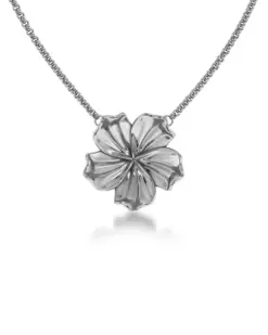 Edblad Jasmine Necklace L Steel – rostfritt stål halsband med jasminblomma