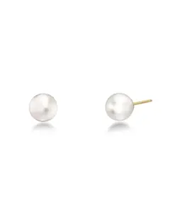 Edblad Lilian Studs L Gold – pärlstuds i guldplätering