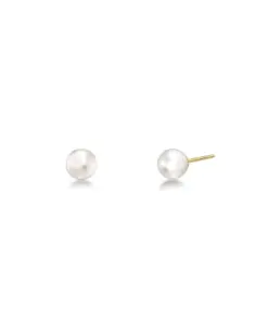 Edblad Lilian Studs M Gold – pärlörhänge med vit pärla och guldplätering