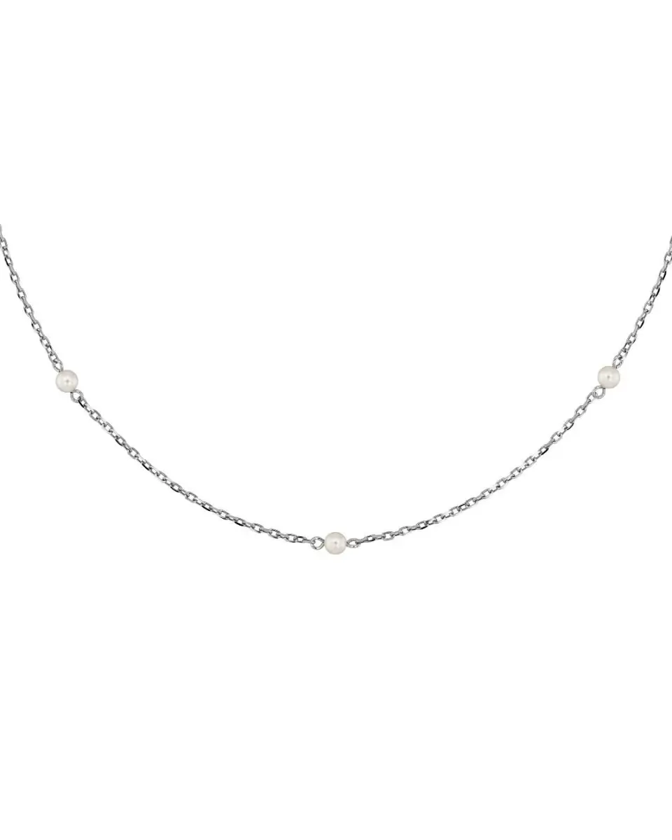 Edblad Lilo Necklace Steel rostfritt pärlhalsband med minipärlor