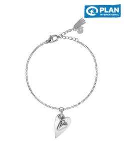 Edblad Heart to Heart Bracelet Steel – sammanknutna hjärtan i stål