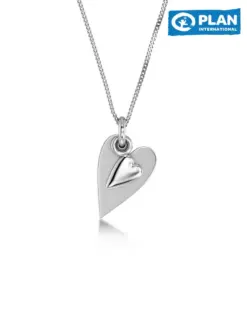 Edblad Heart to Heart Necklace Steel två hjärtan i stål