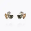 Ana Earrings Black Golden Rhodium