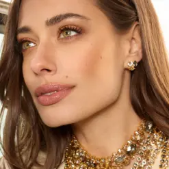 Ana Earrings Black Golden Combo