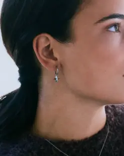 Stellar Hoops Steel – rostfria små hoops från Edblad med gnistrande sten