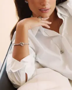 Bangle i rostfritt stål med evighetsknut Edblad