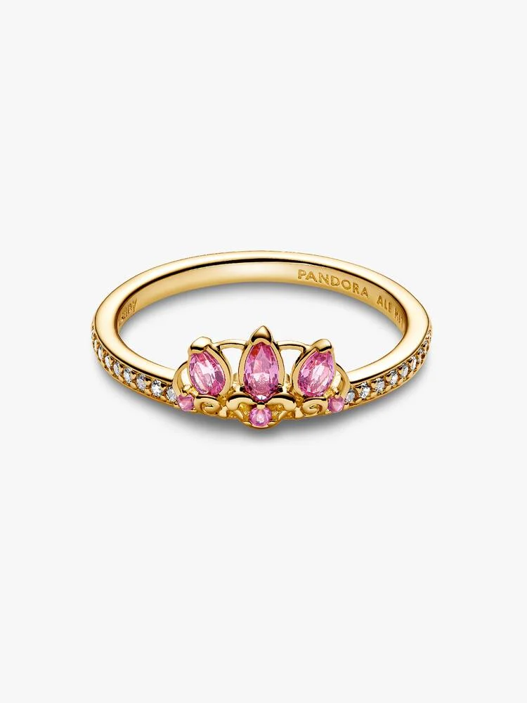 Närbild av Rapunzel tiararing framifrån