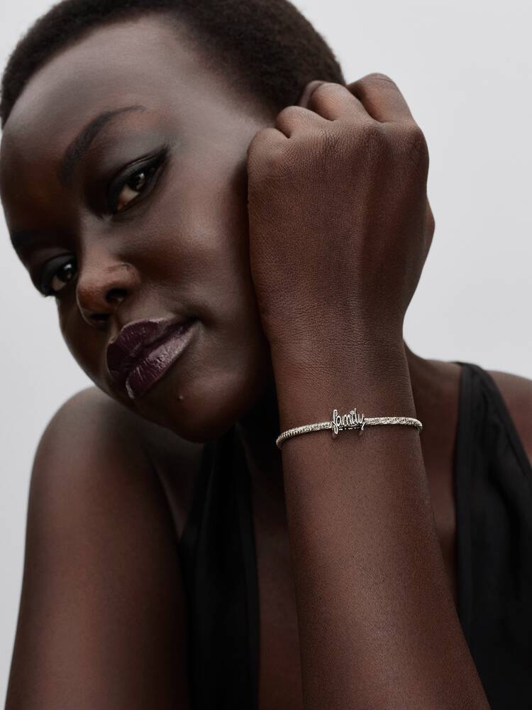 Pandora berlock family handskrivet silver detalj