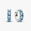 Pandora ljusblå hoops