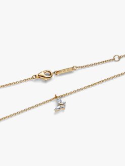 Pandora fjärilshalsband guldfärgat med glittrande kristaller detalj