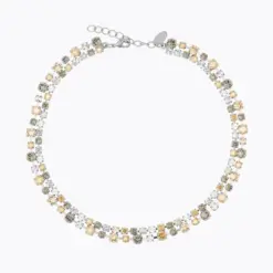 Caroline Svedbom Mini Pomona Necklace Black Golden Combo kristallhalsband