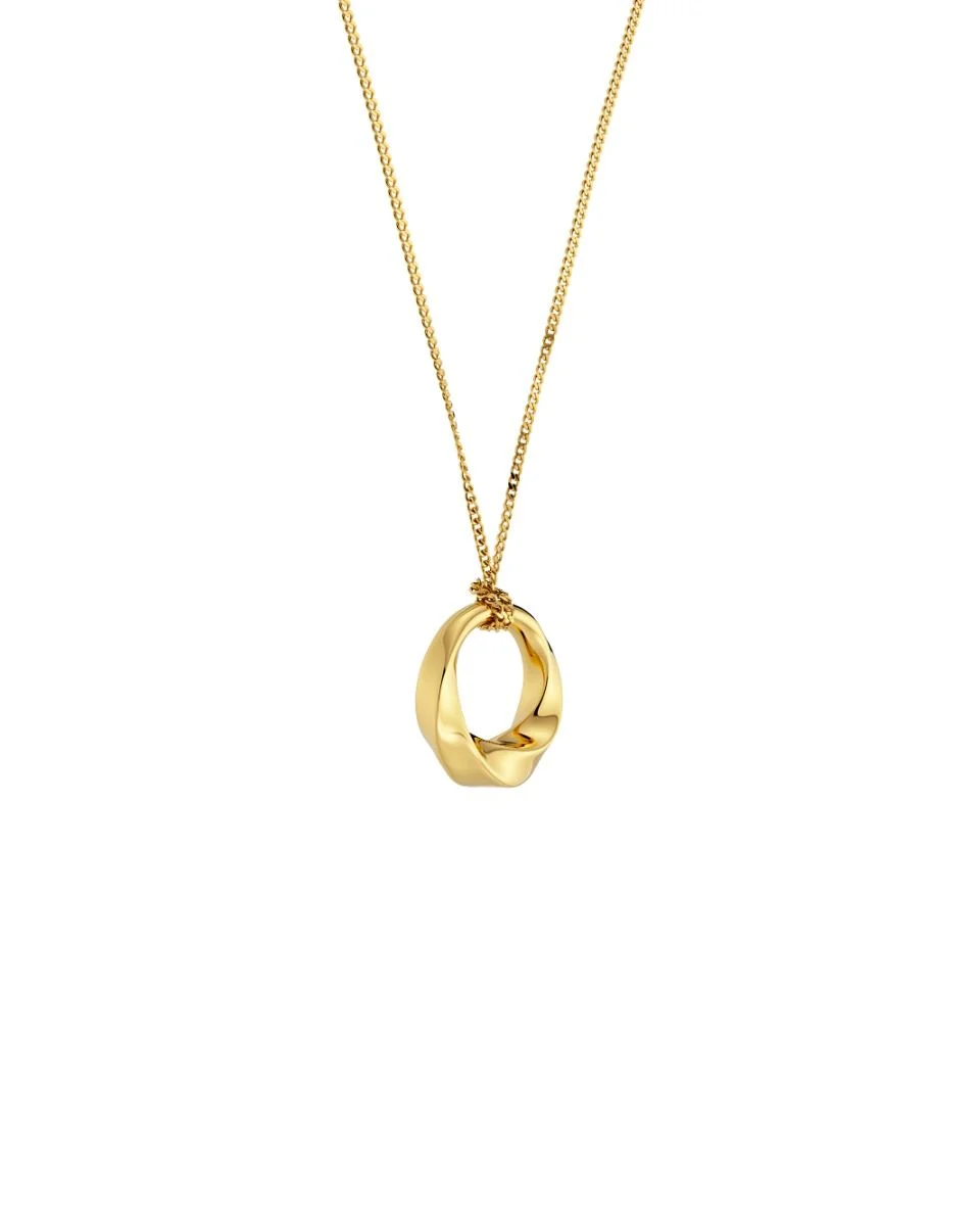 Helix Necklace S Gold – stilfullt guldhalsband med rundad kedja