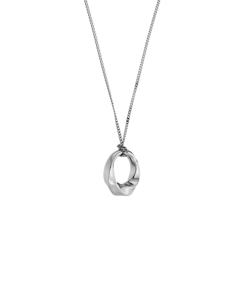 Helix Necklace S Steel – elegant silverhalsband med fin kedja