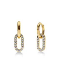 Edblad Inez Earrings Gold guldfärgat rostfritt stål med cubic zirkonia