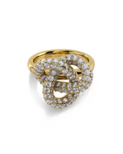 Profilvy Edblad Infinity Knot Sparkle Ring L Gold glittrande ring