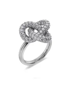 Profilvy Edblad Infinity Knot Sparkle Ring L Steel glittrande ring