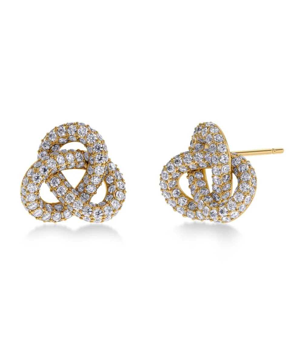 Edblad Inez Earrings Gold guldfärgat rostfritt stål med cubic zirkonia