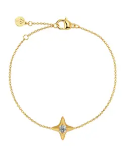 Edblad Stellar Bracelet Gold guldpläterat stjärnarmband med glittrande sten