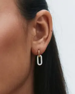 Edblad Inez örhängen Gold detalj cubic zirkonia örsnibb