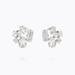 Noelle Stud Earrings Crystal – stiftörhängen med klar kristall och guldfinish