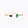Noelle Bracelet Emerald – elegant armband med grön kristall på guldfinish