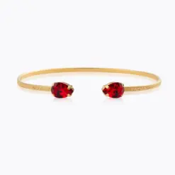 Caroline Svedbom Petite Drop Bracelet Light Siam guldfärgat armband med kristaller