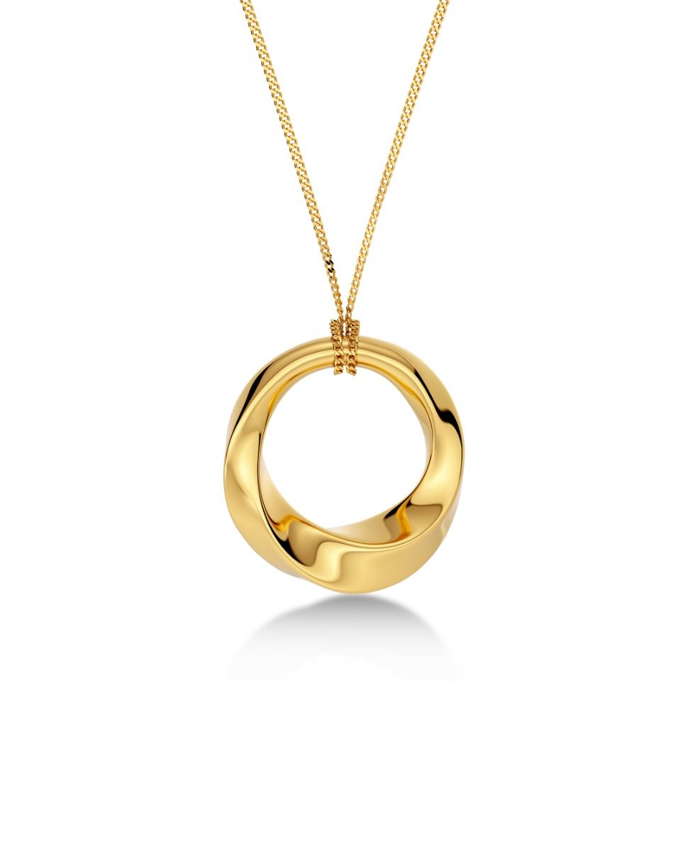 Edblad Helix Necklace L Gold – elegant guldhalsband med större kedja i guldfinish