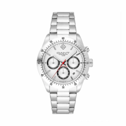 GANT Greenfield Vit – elegant klocka med vit urtavla och stållänk