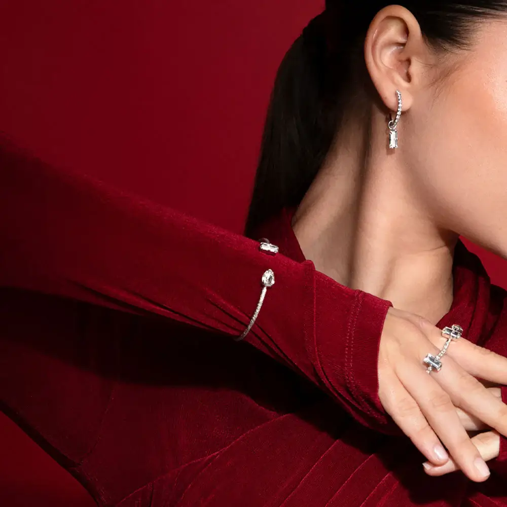 Närbild på Noelle Bracelet Crystal framifrån