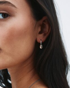 Edblad Leora Hoops Steel – stora rostfria hoop-örhängen