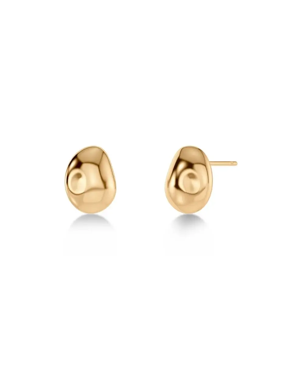Edblad Leora Studs Gold – eleganta guldpläterade studsörhängen