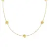 Edblad Lucky Mini Necklace Multi Gold – halsband med flerfärgade stenar i guld