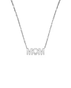 Edblad Mom Necklace Steel – elegant halsband i rostfritt stål med “MOM”-text