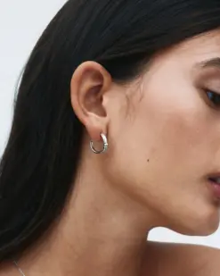 Swivel steel hoops från Edblad – stilrena örhängen i blankt stål