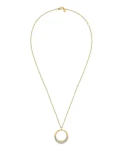 Edblad Monarch halsband guld närbild på hänge med stenar