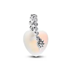Pandora Shooting Star & Heart Dangle Charm – charm med stjärna och hjärta