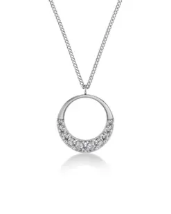 Edblad Monarch Necklace L Silver halsband i rostfritt stål med kubisk zirkonia