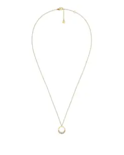 Edblad Monarch halsband S guld närbild på hänge med stenar