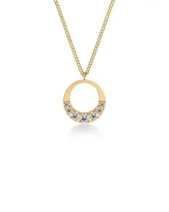 Edblad Monarch Necklace S Gold kort guldhalsband med kubisk zirkonia