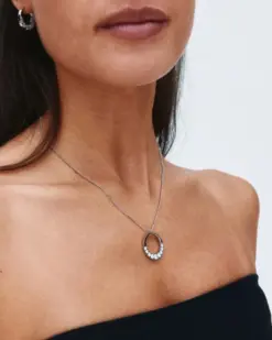 Edblad Monarch kollektion silver halsband ring och örhängen