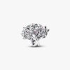Pandora Berlock med Utskuret Mönster 794486C01 – familjeträd i sterlingsilver med stenar