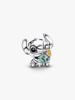 Pandora Disney Stitch och Scrump Berlock 794554C01 – sterlingsilver med grönt muranoglas